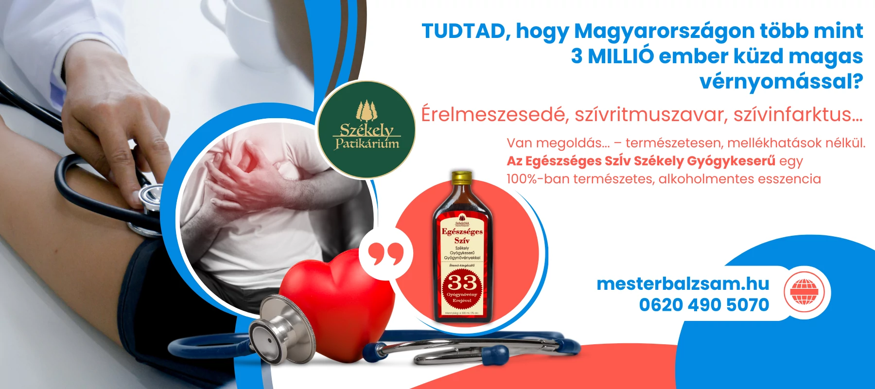 TUDTAD, hogy Magyarországon több mint 3 MILLIÓ ember küzd magas vérnyomással?