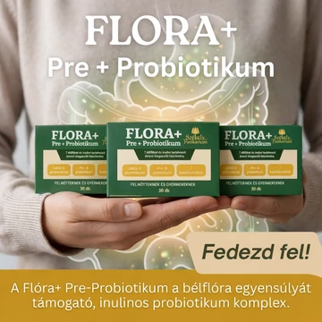 3 darab Új generációs Flóra+ Pre-Probiotikum – 7 törzsű komplex inulinnal