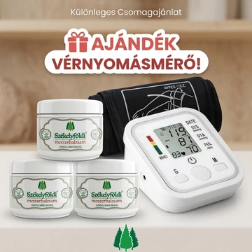 3 darab Székelyföldi Mesterbalzsam 48 gyógynövényből AJÁNDÉK VÉRNYOMÁSMÉRŐVEL