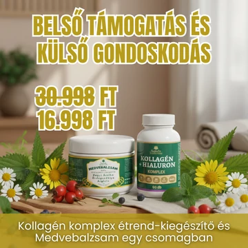 Belső támogatás és külső gondoskodás- Kollagén komplex étrend-kiegészítő és Medvebalzsam egy csomagban