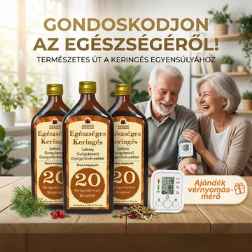 3 darab Egészséges Keringés - Székely Gyógykeserű - Ajándék Vérnyomásmérő
