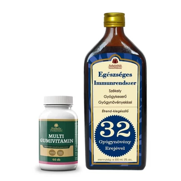 Immunerő &amp; Vitalitás Csomag – Székely Gyógykeserű (500 ml) + Multivitamin Gumivitamin