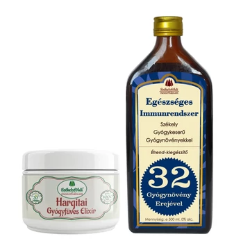 Mozgás & Immunerősítés Csomag – Hargitai Gyógyfüves Elixír (250 ml) + Székely Gyógykeserű Immun (500 ml)