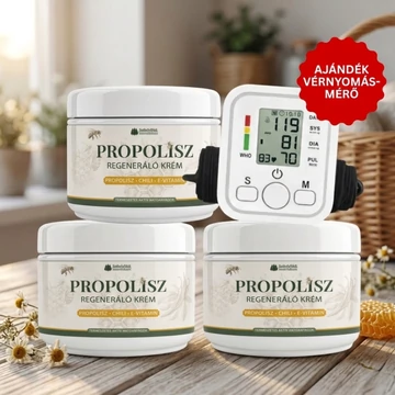 3 db Propolisz - Regeneráló krém+ Ajándék Vérnyomásmérő