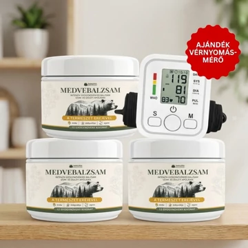 3 db EREDETI Medvebalzsam + Ajándék Vérnyomásmérő