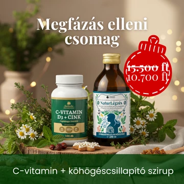MEGFÁZÁS ELLENI CSOMAG – TERMÉSZETES TÁMOGATÁS KÖHÖGÉSRE, TOROKRA ÉS IMMUNRENDSZERRE