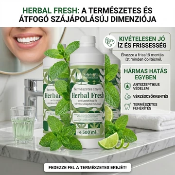 3 darab - Herbal Fresh - Természetes szájvíz