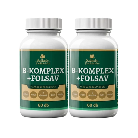 2 darab B KOMPLEX + FOLSAV – Teljes körű B-vitamin támogatás napi 1 tablettában