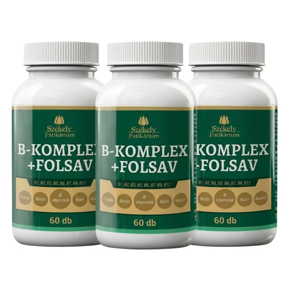 3 darab B KOMPLEX + FOLSAV – Teljes körű B-vitamin támogatás napi 1 tablettában