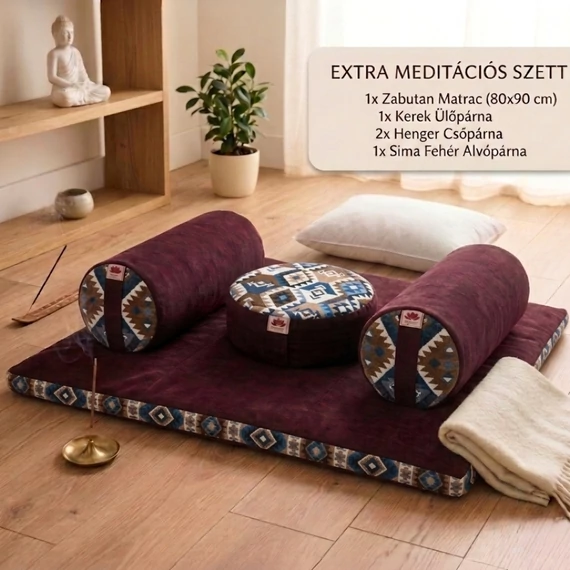 EXTRA Meditációs Párna Család - Nordik Bordó