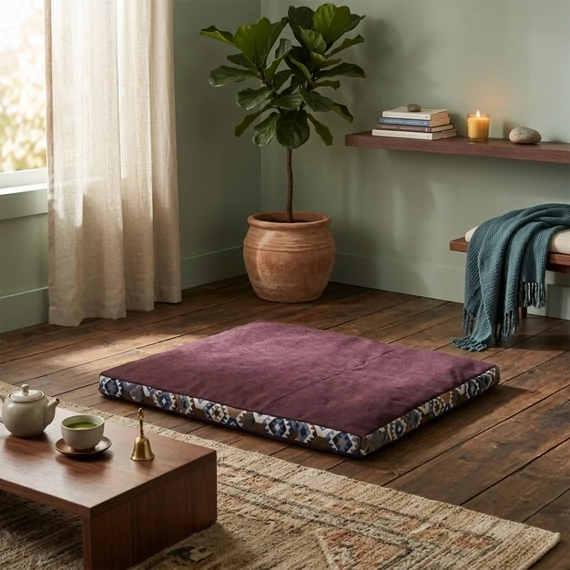 Zabután Meditációs Matrac – Namaste Bordó