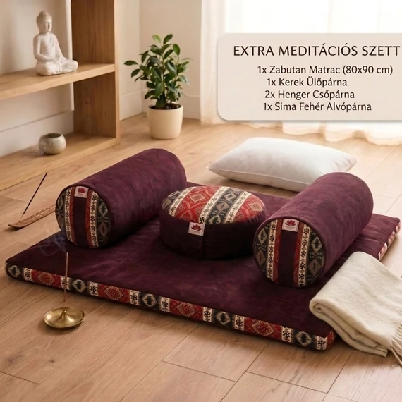 EXTRA Meditációs Párna Család - Namaste Bordó