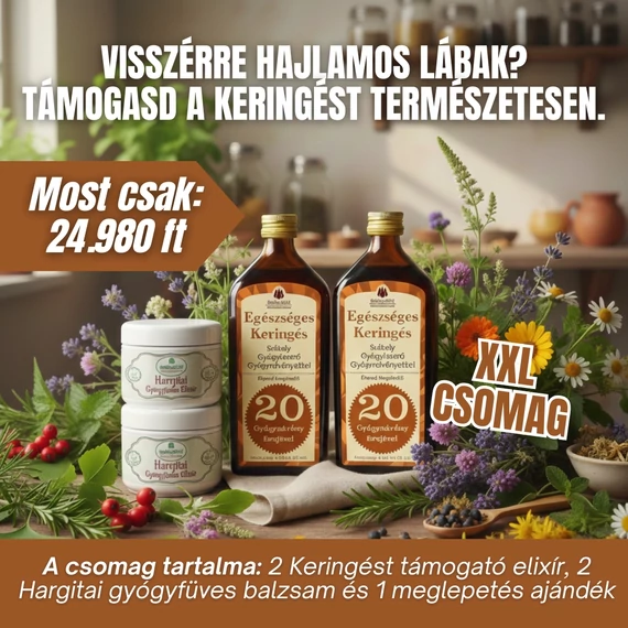 Keringés Komfort Csomag (2 Egészséges keringés, 2 Hargitai és 1 meglepetés ajándék)